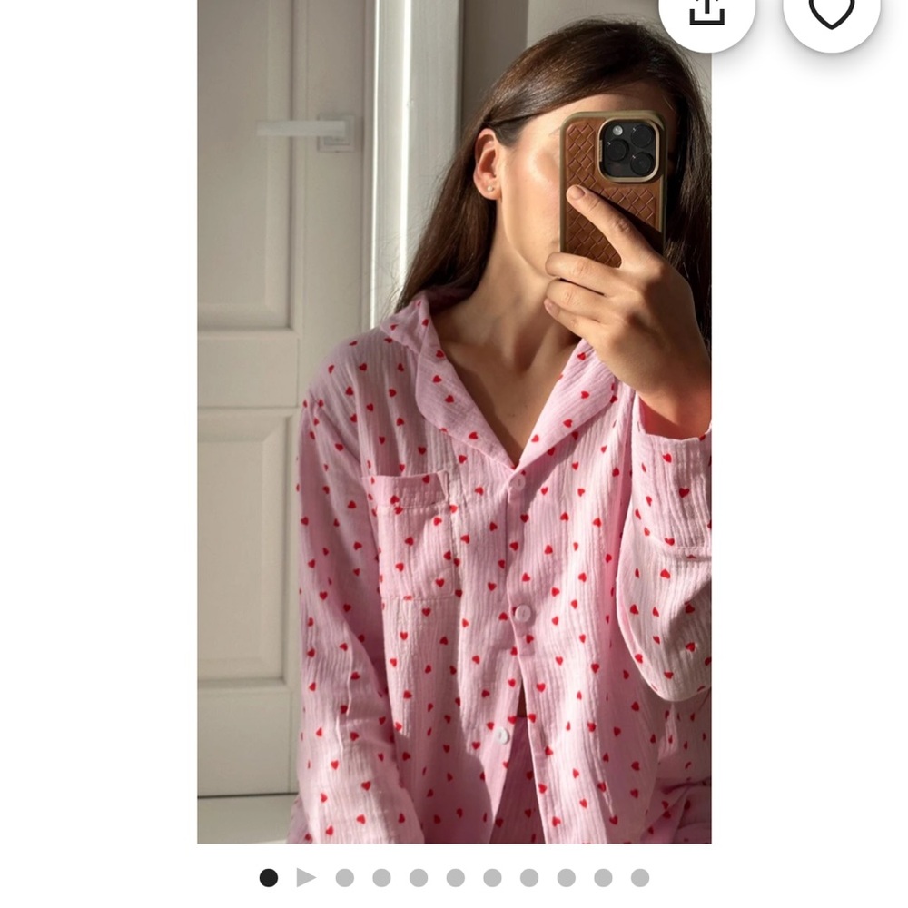 Pink and Red Heart Valentines Pajama Set